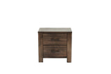 Oak Finish 1pc Nightstand Wooden Bedside Table 2x Drawers Storage Bedroom Furniture B011P244397