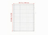 58.27 x 39.17" Magnetic Window Screen, White Frame with Black Magnetic Strip & Wind Clips, 14523479
