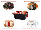 18-Gallon 4 pack Stacking Plastic Storage Containers with Lids, Black Body/Red Lid 58360717