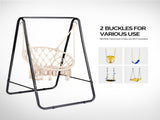 Outdoor Hammock Chair Stand Only, Swing Stand with 2 Hooks, Max Load 600lbs, Fits Most Hanging 12336522