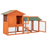 ZUN 61" Wooden Chicken Coop Hen House Rabbit Wood Hutch Poultry Cage Habitat 64177676