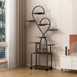 (Heart Shape) Plant Stand Indoor with Grow Lights, Tiered Indoor Plant Shelf, Metal Plant Flower W2641P323276