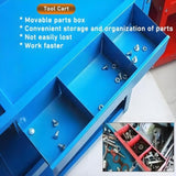 Upgrade 3-Tier Rolling Tool Cart with Lockable Wheels, Heavy Duty Steel Utility Cart, Kitchen Cart 04836174