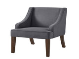 Mid Century Modern Accent,Upholstered Fabric Armchair with Solid Wood Legs,Lounge Reading W2186P481732