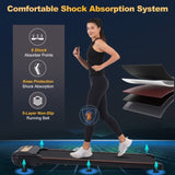 ZUN Wood Grain Decoration Walking Pad Under Desk Treadmill for Home Office -2.5HP Walking Treadmill With N728P185824B