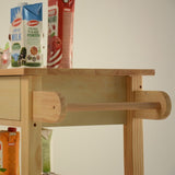 Kitchen Island & Kitchen Cart, Mobile Kitchen Island with Two Lockable Wheels, Rubber Wood Top, W42049334
