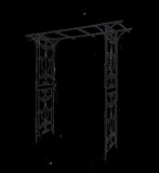 Metal Garden Arch L80.3'' x W20.47'' x H81.1'' Climbing Plants Support Rose Arch Outdoor Black W1586P148590