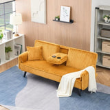 Minimalist style, straight-line corduroy sofa suitable for sitting and lying in the living room and W1658P251973