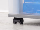 3-Drawer Narrow Plastic Storage Drawer Cart, Gray, Set of 2 49620302
