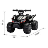 ZUN Kids Ride-on ATV, 6V Battery Powered Electric Quad Car with Music, LED Lights and Spray Device, 4 W2181P155600