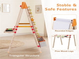 4-in-1 Kids Art Easel with Marble Run, Adjustable Height Double-Sided Drawing Easel with Paper Roll 01860714
