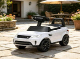 White 2-in-1 6V Battery-Powered Electric Ride-on Car with Sliding Mechanism Headlights Music Horn 06183027