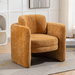 ZUN Mid Century Modern Barrel Accent Chair Armchair for Living Room, Bedroom, Guest Room,Office, pumpkin 09603865