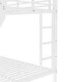 Metal Twin XL over Queen Bunk Bed for Teens and Adults,Space-Saving/Noise Reduced/No Box Spring W1580P309634