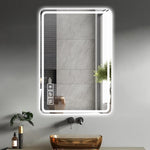 ZUN 24X40 Inch LED Bathroom Mirror Vanity Mirrors with Front Lights Wall Mounted Anti-Fog Frameless Make W2071137649