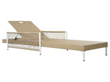 TOPMAX Outdoor All-Weather PE Rattan Chaise Lounge, Minimalist Patio Wicker Lounge Chair with 6 Gear 74526825
