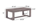 ZUN 1pc Contemporary Coffee Table Rustic Brown Gray Tan Finish Living Room Wooden Furniture B011P244346