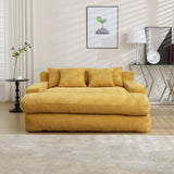 COOLMORE Chenille 2-seater lazy sofa With 5 back pillows,Comfy Sofa- Deep Seat Couch for Living W395P197934