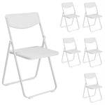 ZUN 6 Pack Plastic Folding Chairs, Lightweight Stackable Commercial Chairs, Portable Event Seats Indoor 33414404