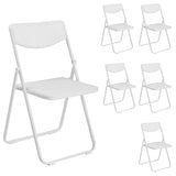 ZUN 6 Pack Plastic Folding Chairs, Lightweight Stackable Commercial Chairs, Portable Event Seats Indoor 33414404