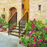 Matte Black Outdoor 3 Level Iron Handrail 42693000
