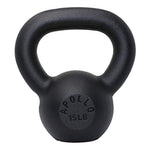 ZUN 15LBS Solid Cast Iron Kettlebells Ideal for Strength Training, Building Muscles 54865831