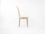 ZUN HengMing Upholstered Fabrice With Rattan Back French Dining Chair with rubber legs,Set of 2,Beige W212137125