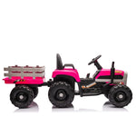 ZUN Ride on Tractor with Trailer,24V Battery Powered Electric Tractor Toy, 200w*2motor W1578P193902