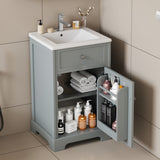 20" Bathroom Vanity with Sink, Bathroom Cabinet with Soft Closing Door, Storage Rack and Adjustable N725P218017E
