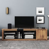 ZUN ModernTV Stand for TVs up to 80'' , Media Console with Multi-Functional Storage, Entertainment WF324787AAB