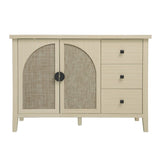 Rattan 2 Door 3 Drawer Cabinet, Suitable for Bedroom, Living Room, Study W688P223037