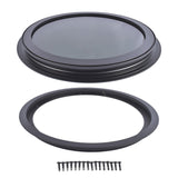Round Fixed RV Window 13" Tinted Window for RV Camper Caravan with Trim Ring Fit for 1-5/8" 34757134