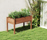 48x24x30 inch Raised Garden Bed with Legs, Elevated Wooden Planter Box for Outdoor Plants Flowers W2640P290604