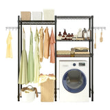 ZUN The Washer and Dryer Storage Shelf,Wire Garment Rack Heavy Duty Clothes Rack,Laundry Room Drying 59624800