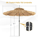 9 Foot Portable Beach Umbrella with Led Lights. 22940480