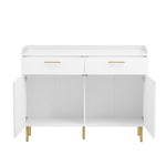 ZUN U_Style Wooden Storage Cabinet with Drawers, Steel Pipe Table Legs, Suitable for Hallway, Study, WF321489AAK