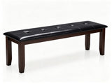 45.5" Solid Rubber Wood Entryway Bench 400LBS, PU Leather Padded Dining Bench, Multi-purpose Shoe 77951483