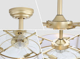 20-Inch Ceiling Fan with Ligh, DC Reversible Motor, Remote Included, Ideal for Bedroom and Living W934P512301