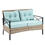 ZUN Patio Furniture, Outdoor Furniture, Seasonal PE Wicker Furniture, Four Set Wicker Furniture With 15085847