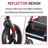 Matinal Foldable Rollator Walkers with Seat for Seniors, 350 lb Capacity, 8'' Big Wheels, 6-Position W3952P384248
