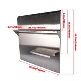 ZUN Range with Shelf 29.5 x 29.5 Inch Range Hood Wall Shield for Range Hood Stainless 30553584