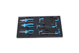 ZUN 4 Drawers Tool Cabinet with Tool Sets--BLUE 11951975