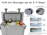 25QT Portable Cooler, Insulated Hard Cooler with Bottle Opener, Cup Holder, Forming Ruler, 5-7 Day 69789029