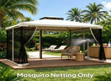 Zippered Mesh Sidewall Netting for 10' x 12' Gazebos & Canopy Tents, Replacement Screen Walls 34458424