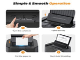 120 Sheet Auto Feed Paper Shredder for Home Office, 60 Min Non-Stop, Commercial Heavy Duty Paper 18198805