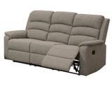 Modern Light Brown Color Burlap Fabric Recliner Motion Sofa 1pc Plush Couch Manual Motion Sofa B011133848