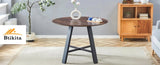 Modern minimalist round dining table and coffee table. 42 Inch Diameter MDF Table Top, Deep Wood W1151P230575