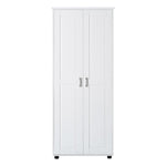 ZUN Storage Cabinet with Two Doors for Bathroom, Office, Adjustable Shelf, MDF Board, White WF323346AAK