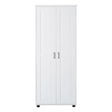 ZUN Storage Cabinet with Two Doors for Bathroom, Office, Adjustable Shelf, MDF Board, White WF323346AAK