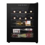 ZUN JC-48 115V 85W 1.7cu.ft/49l Electronic Wine Cabinet Cold Rolled Sheet Transparent Glass Door / 72158595